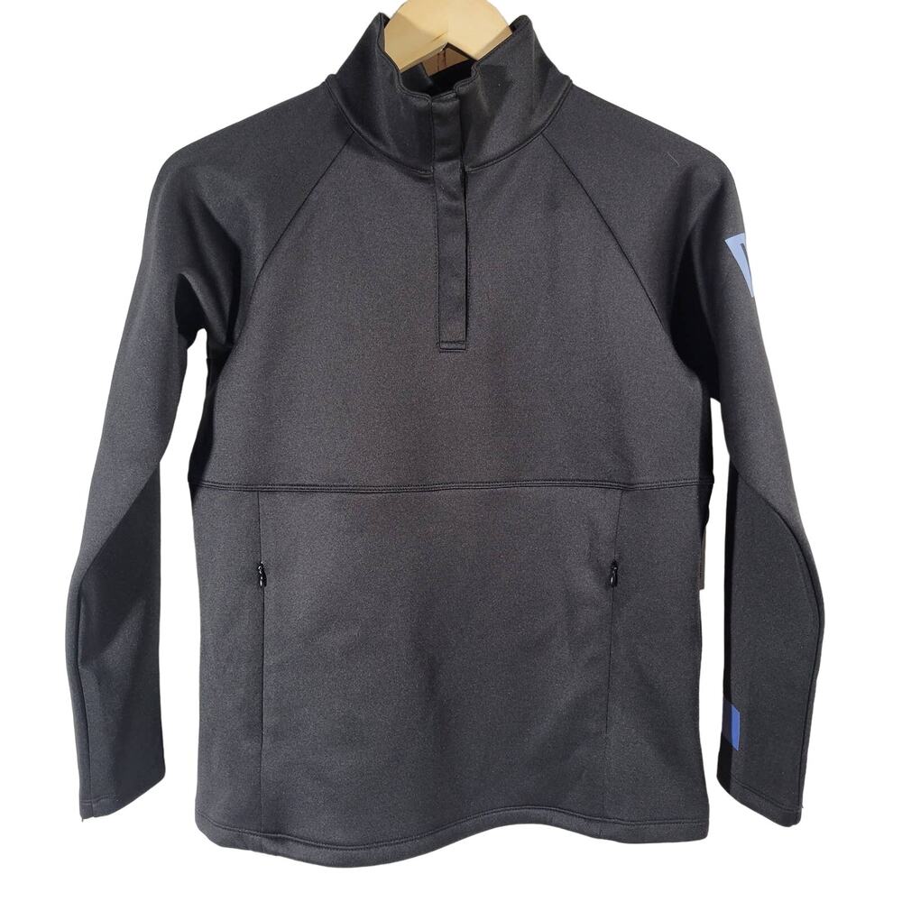 LIJA Women's Black Royal 1/4 Zip Moisture Wicking Athletic Pullover Top S